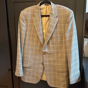 Samuelsohn Men's Blazer in Brown, Blue, Yellow, Green and Cream